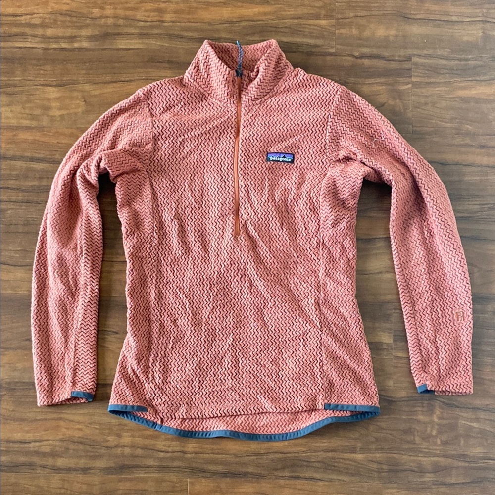 Patagonia Orange Cowl Neck Sweater